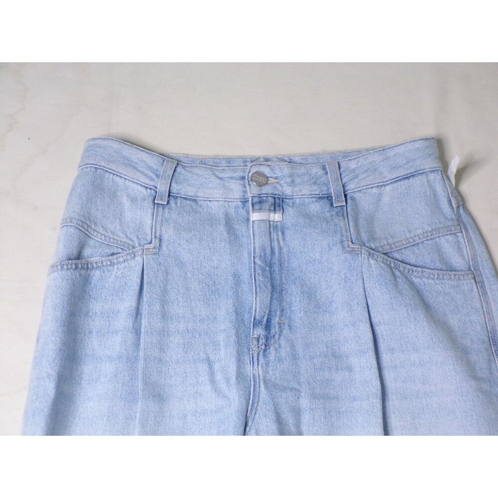 🆕 CLOSED Pearl High Rise Distressed Tapered Denim Jeans Blue 31 - Picture 11 of 16